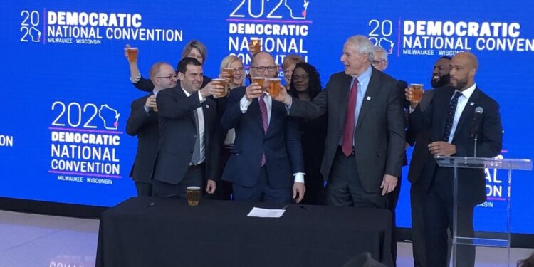 Watch: A little beer spilled on MKE2020 deal
