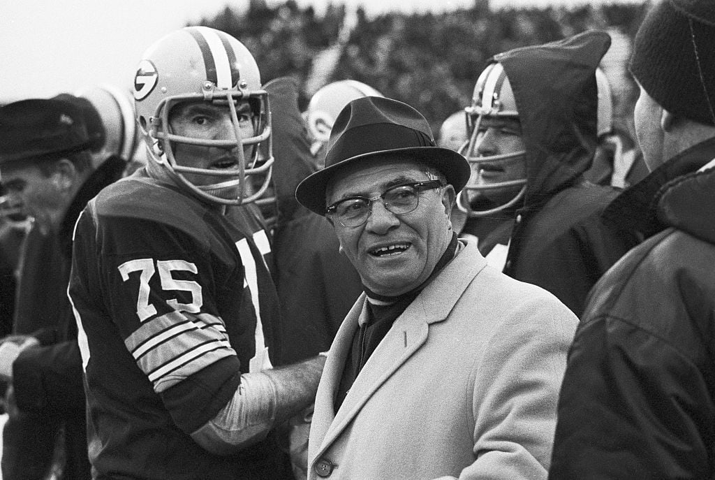 No one gave the Packers a chance. Except those men in Vince Lombardi's locker room. The 9-4-1 Packers hosted the 11-1-2 Rams in the 1967 Western Conference Playoff at Milwaukee County Stadium. Los Angeles had beaten the Packers 14 days beforehand. But Lombardi's motivation (based off one of St. Paul's epistles) and innovation (changing much of his offensive strategy) led to his Packers dominating Los Angeles 28-7, starting the Packers' three-game playoff run to an unmatched third straight NFL title. (Photo: Getty Images)