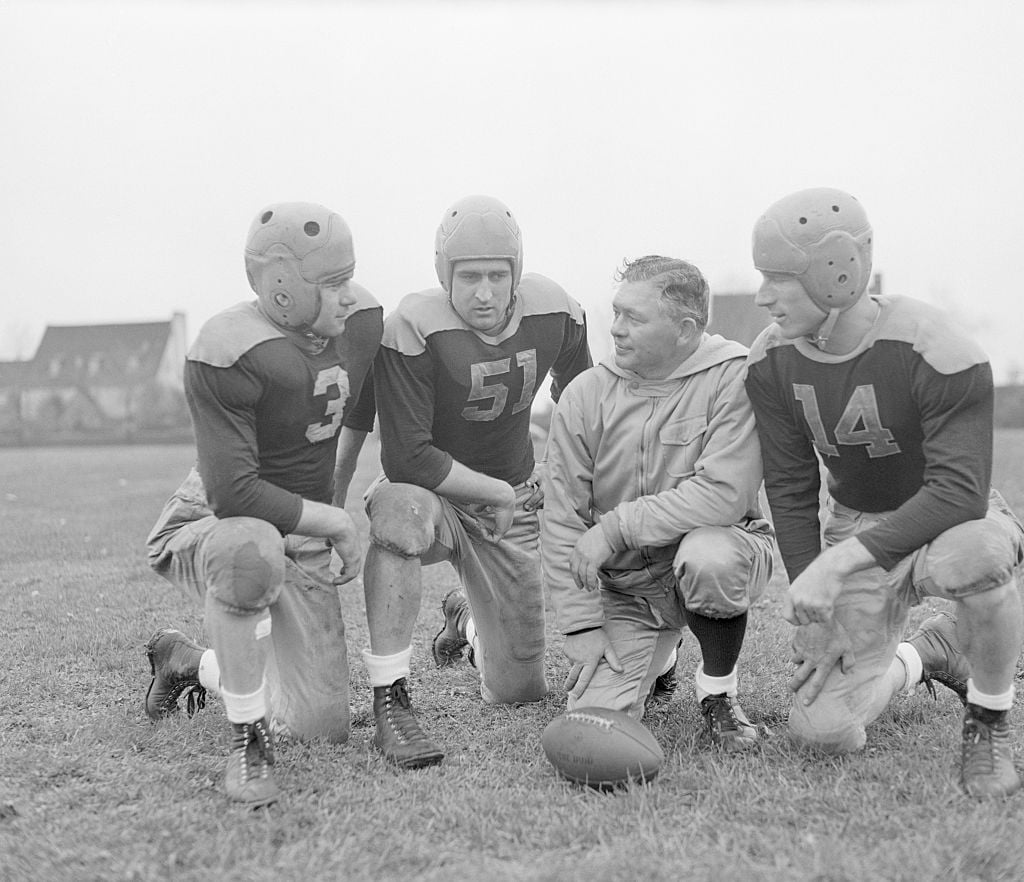 In 1941, the NFL didn't regularly hold divisional playoffs. But when the 10-1 Packers and 10-1 Bears finished their regular seasons, the NFL had them play a contest at Wrigley Field to determine the western champ. It didn't go so well. George Halas' Bears scored 30 consecutive first half points and boat-raced the Packers 33-14. (Getty Images)