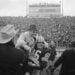 The Packers got away with one. Or so the Baltimore Colts thought. In a game with both Bart Starr and Johnny Unitas injured, the defenses dominated before Don Chandler kicked a field goal in the final two minutes of the game to send it to overtime. But the Colts didn't think so, believing the kick went wide. In an era without replay, the call stood and Chandler kicked a sure-and-true 25 yard boot in the 5th quarter to give the Packers a 13-10 win in the 1965 Western Division playoff. The Packers would win the NFL Title seven days later over Cleveland. (Photo: Getty Images)