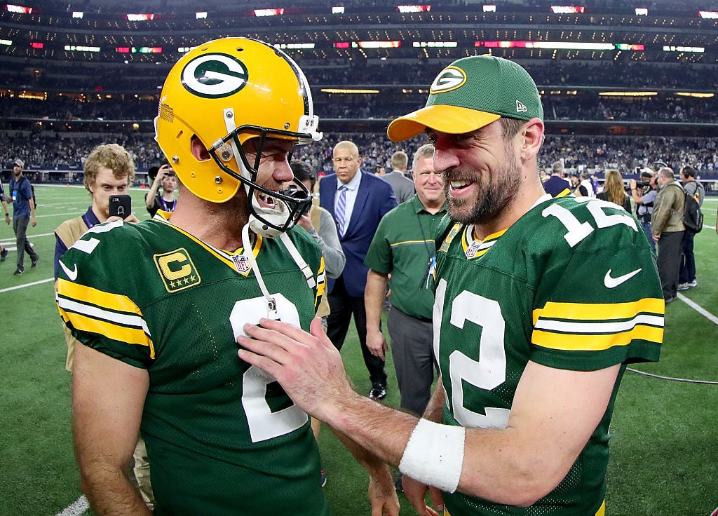 For the fifth time, the Packers and Cowboys met in the divisional playoffs when they went at it in 2016. Aaron Rodgers and Dak Prescott held a day-long quarterback duel, while Mason Crosby engaged in a duel of 50-plus yard field goals in the final minutes. But Crosby booted the last salvo, a 51-yarder at the final gun to launch the Packers into an unlikely appearance in the NFC Championship Game. (Photo by Tom Pennington/Getty Images)