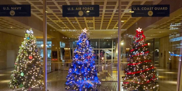 Battle of the Branches: Who has the best Christmas tree at the War Memorial Center?