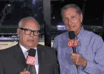 WATCH: Bucks honor Play-By-Play man Jim Paschke as he announces starting lineup [VIDEO]