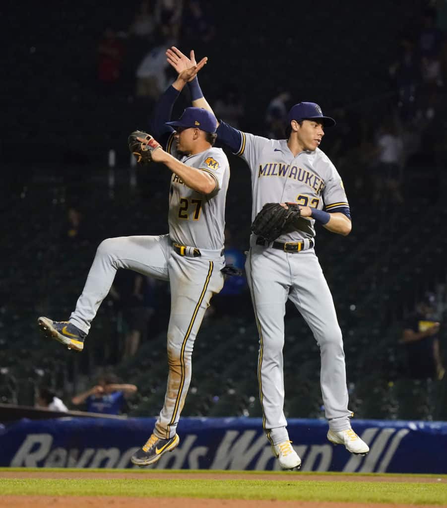 Milwaukee Brewers Christian Yelich Willy Adames and William