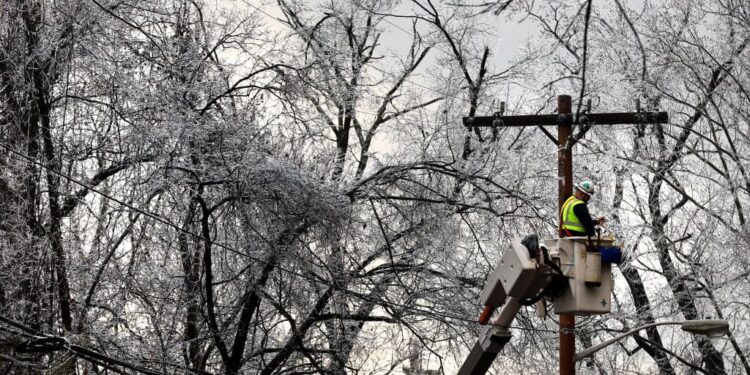 Ice and freezing rain taking down trees and power lines