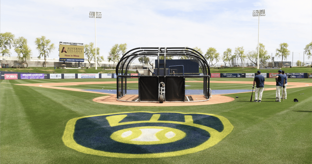 Photos: Brewers spring training Feb. 13