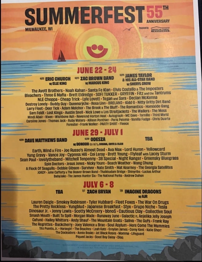 The 2023 Summerfest Lineup Revealed WTMJ