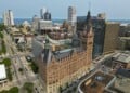Milwaukee City Hall is seen Wednesday, June 14, 2023, in Milwaukee. (AP Photo/Morry Gash)
