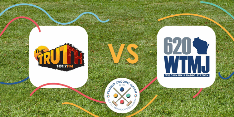 WTMJ, 101.7 The Truth competing for a good cause in Penfield Croquet Match