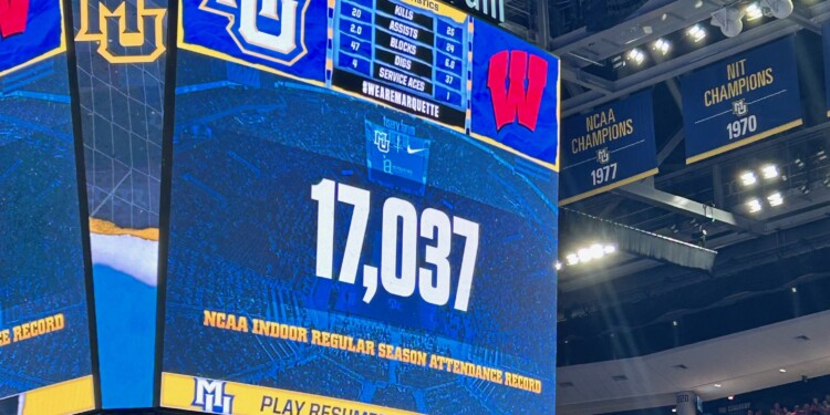 Wisconsin-Marquette volleyball sets state women’s sports attendance record