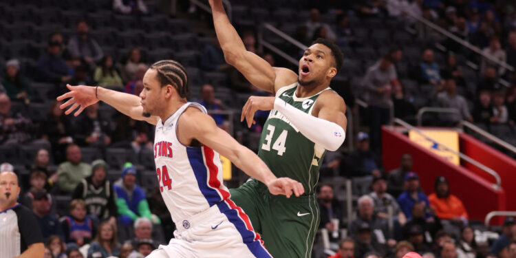 Antetokounmpo’s triple-double helps Bucks pull away late for 122-113 win over Pistons