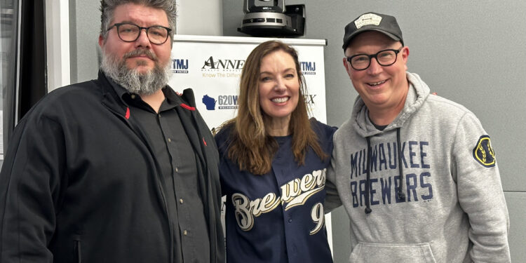 Sandy Maxx with filmmakers Steve Farr and Michael T. Vollmann