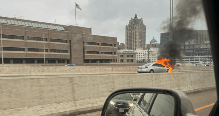 TRAFFIC ALERT: I-794 cleared from car fire that caused heavy delays on morning commutes