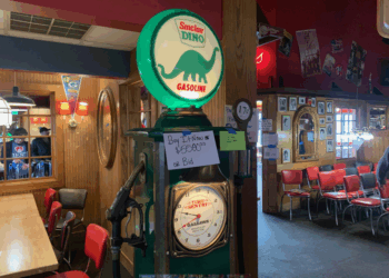 Searching for treasures at a Fuddruckers estate sale in Brookfield