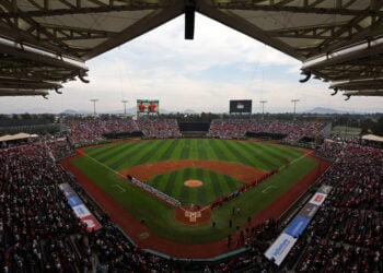 MEXICO CITY, MEXICO - MARCH 25: An overall view before Spring Training Game Two between Diablos Rojos and New York Yankees at Estadio Alfredo Harp Helu on March 25, 2024 in Mexico City, Mexico. (Photo by New York Yankees/Getty Images)