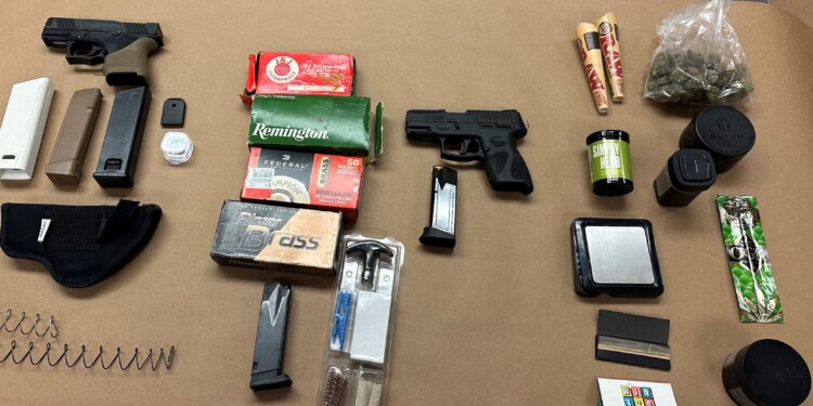 Some of the seized firearms from the 'ghost gun' operation.