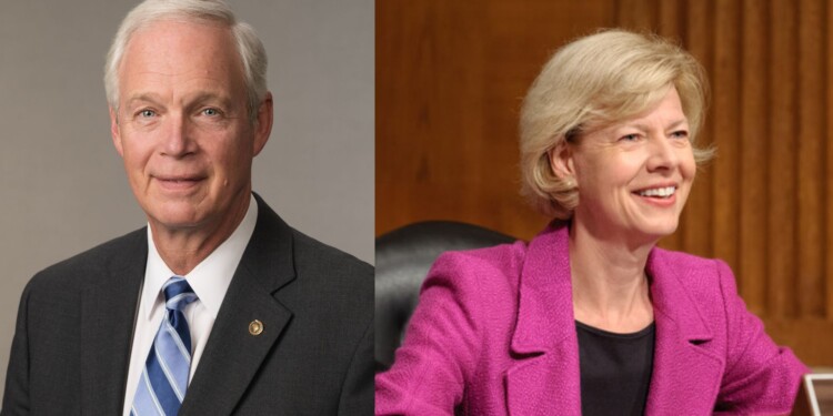 Wisconsin Senators Ron Johnson and Tammy Baldwin. Photos from U.S. Senate.