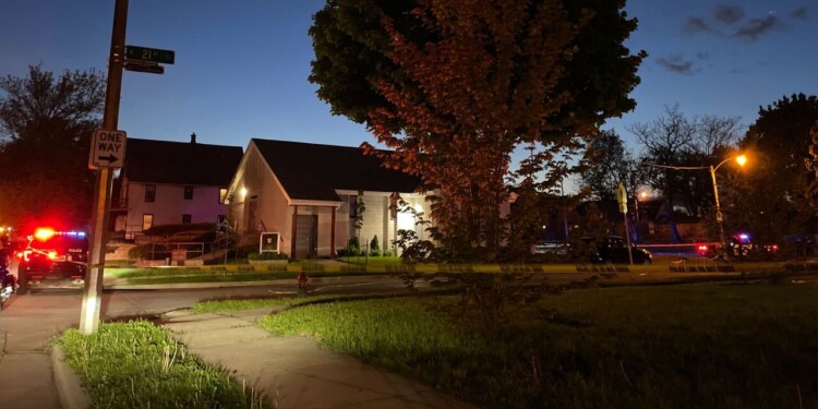 The area near 21st and Clarke where at teenager was shot and killed Saturday evening.