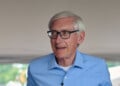 Wisconsin Gov. Tony Evers attends the annual Hmong Wausau Festival in Wausau, Wisconsin, Saturday, July 27, 2024. (Photo by Dominic Gwinn / Middle East Images / Middle East Images via AFP) (Photo by DOMINIC GWINN/Middle East Images/AFP via Getty Images)