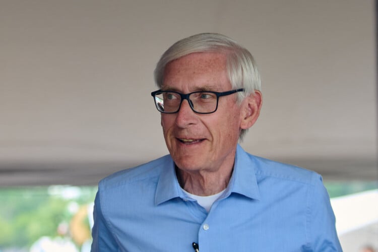 Wisconsin Gov. Tony Evers attends the annual Hmong Wausau Festival in Wausau, Wisconsin, Saturday, July 27, 2024. (Photo by Dominic Gwinn / Middle East Images / Middle East Images via AFP) (Photo by DOMINIC GWINN/Middle East Images/AFP via Getty Images)