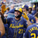 Adames homers twice, Brewers crush Braves in series opener