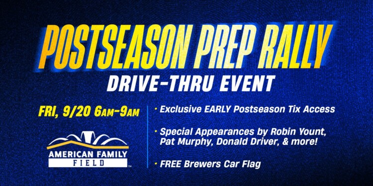 Yount & Driver headline Brewers Postseason Prep Rally as first-round tickets go on sale