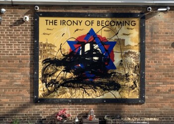 Pro-Palestinian mural at Holton and Locust vandalized.