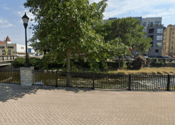 Unusual substance floating in the Fox River