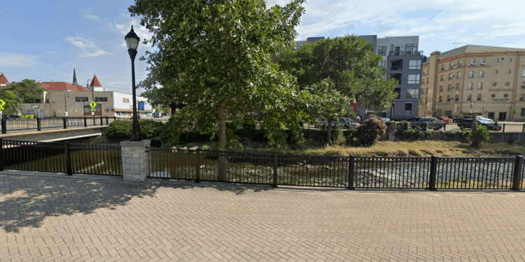 Unusual substance floating in the Fox River