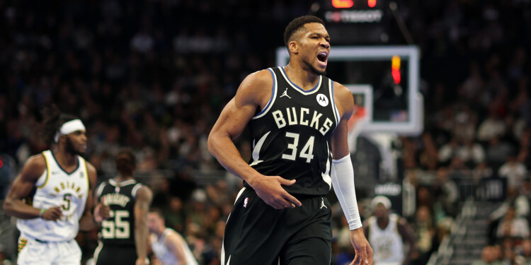 Antetokounmpo gets triple-double as surging Bucks beat slumping Pacers 129-117 in NBA Cup play