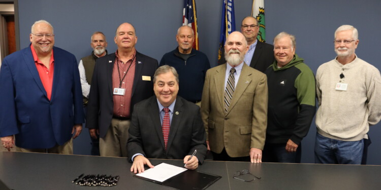 Waukesha County Executive Paul Farrow signs nearly 400 million dollar budget