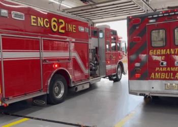 A firefighter injured in Germantown