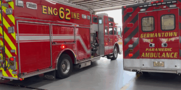 A firefighter injured in Germantown