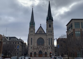 The Church of the Gesu facing south on North 12th Street. December 18th, 2024