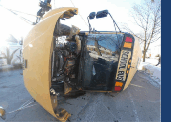 Pleading not guilty to a school bus crash that injures one