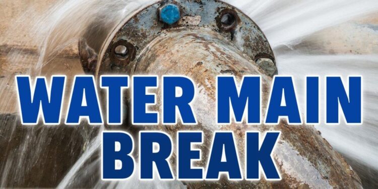 Water main break alert in Middleton
