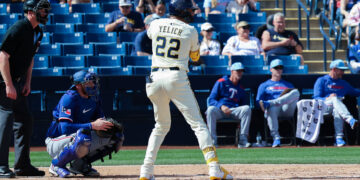 Christian Yelich returns to Spring Training: “Nice to be back in a game”