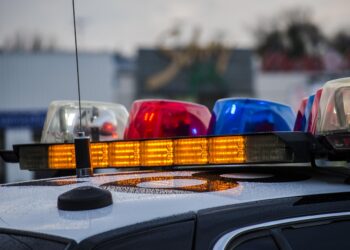 Police car lights. Image by Piotr from Pixabay