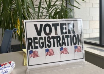 Voter Registration sign in Waukesha