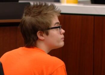 Morgan Geyser appears in court for a conditional release hearing. April 28th, 2025. Image Credit: Waukesha County Courthouse