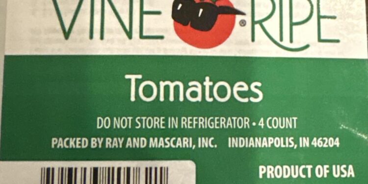 Tomato recall