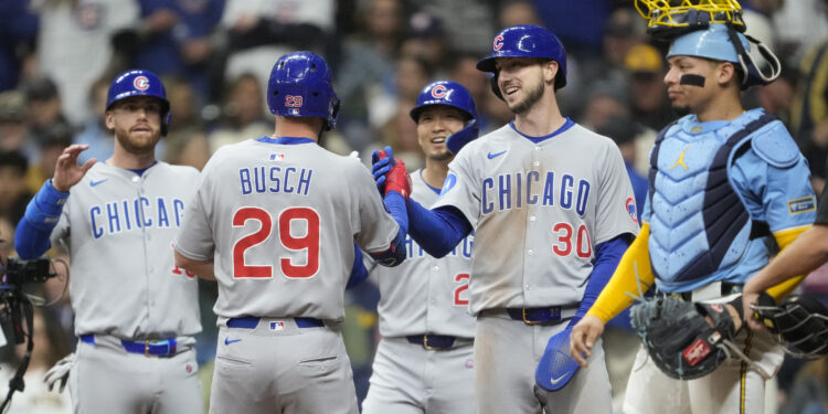 Three Homers Including Grand Slam Help Cubs Cruise 10-0 in First Rivalry Matchup Against Brewers in 2025