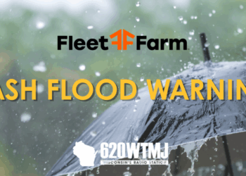 Weather: Fleet Farm Flash Flood Warning. The National Weather Service has issued a Flash Flood Warning. WTMJ Storm Team Alert is sponsored by Fleet Farm.
