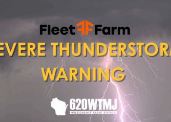 Weather: Fleet Farm Severe Thunderstorm Warning. The National Weather Service has issued a Severe Thunderstorm Warning. WTMJ Storm Team Alert is sponsored by Fleet Farm.