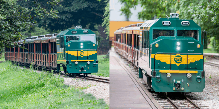 A new diesel-engine train for the Milwaukee County Zoo