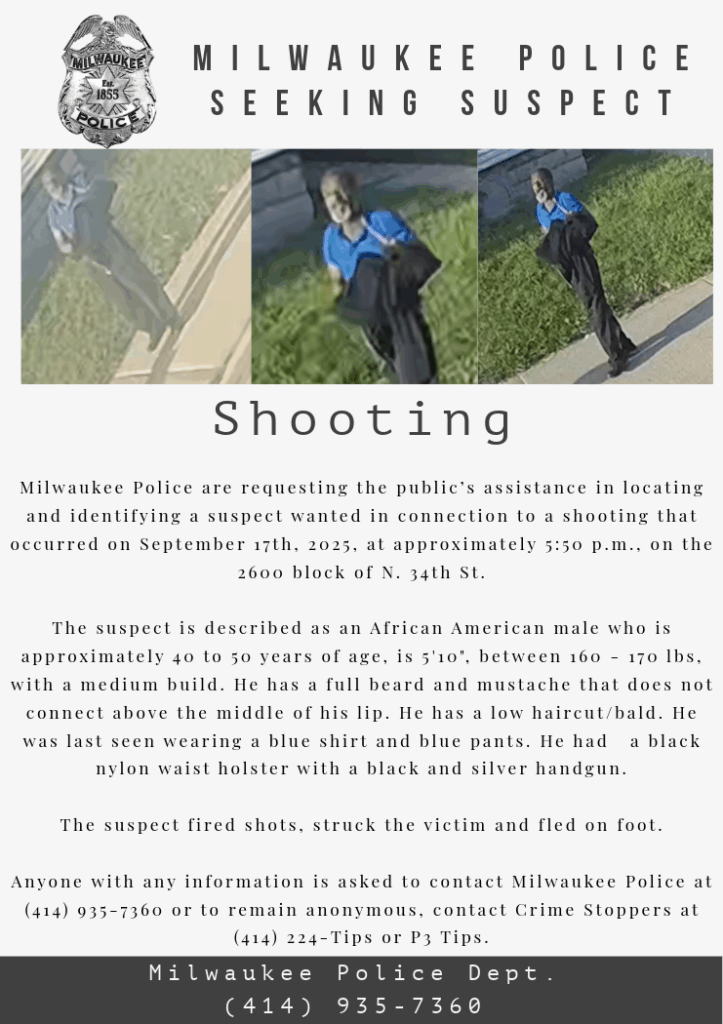 Police need help finding a Milwaukee shooting suspect - WTMJ