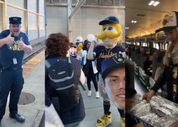 Hundreds of fans board the Brewers Express to Chicago