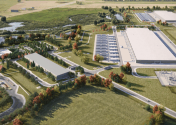 Rendering of $1 billion AI data center planned in Beaver Dam. Image courtesy of Meta