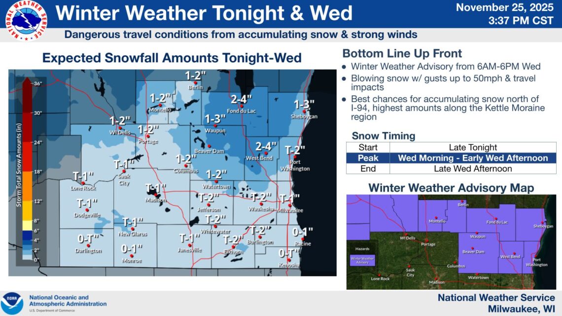 Winter Weather Advisory, Wind Advisory in effect for Southeast ...