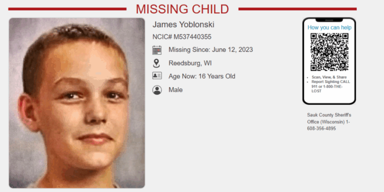 Still searching for missing James Yoblonski from Reedsburg